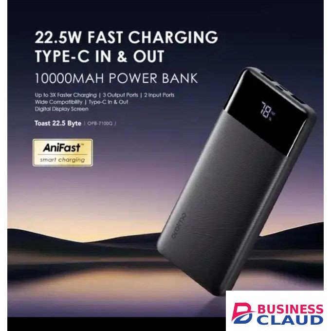 Oraimo 10000mAh 22.5W Fast Charge Toast 22.5 Byte Power Bank-with Power ...