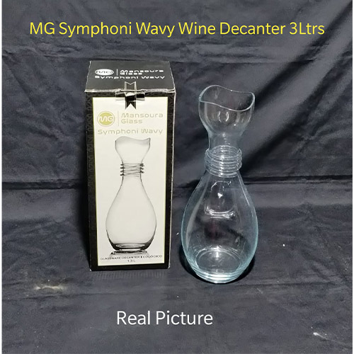 MG Symphoni Wavy Glass Wine Decanter - Elegance in Every Pour in Meru